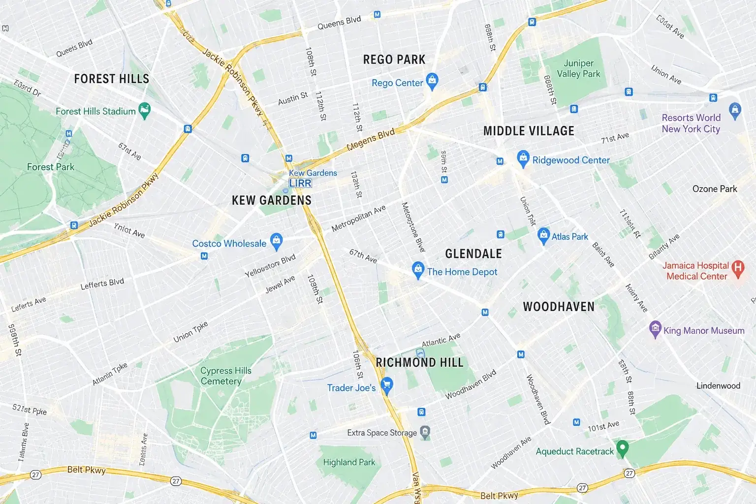 Interactive map view